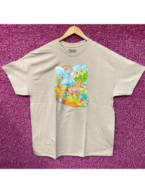 Kirby Pupupu Picnic Natural Ground Print T-Shirt Size XL